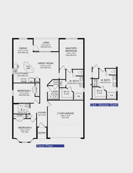 2D floor plan layout for the 1512 by Adams Homes in Aviary at Rutland Ranch, Parrish, FL (Image 3).