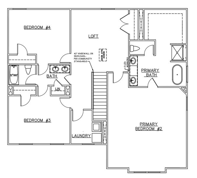 2D floor plan layout for the Mira II - Single Family Homes by Dream Finders Homes in Southern Hills, McDonough, GA (Image 4).