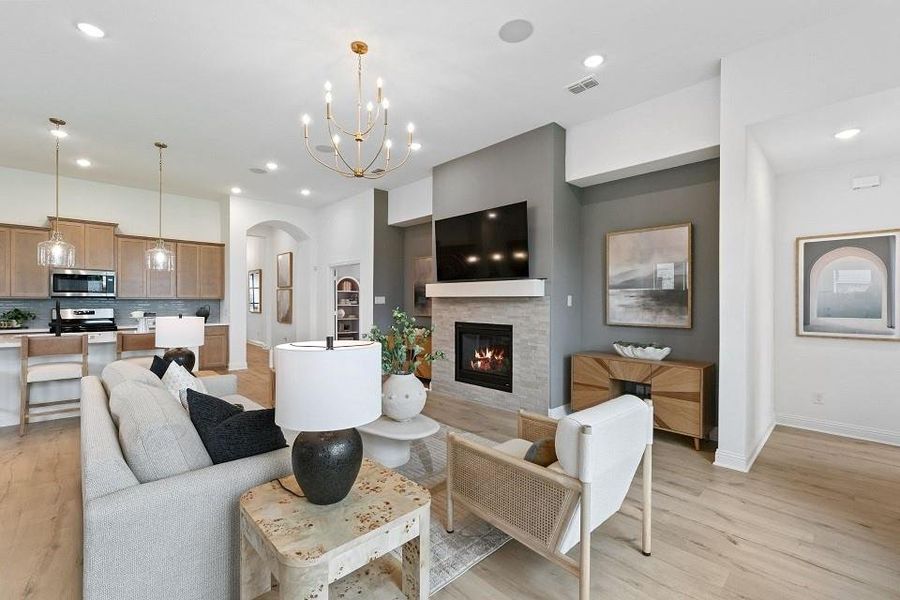 Furnished interior view inside a new home in Hulen Trails, Fort Worth (Image 18). Furnished interior view inside a new home in Hulen Trails, Fort Worth (Image 18).