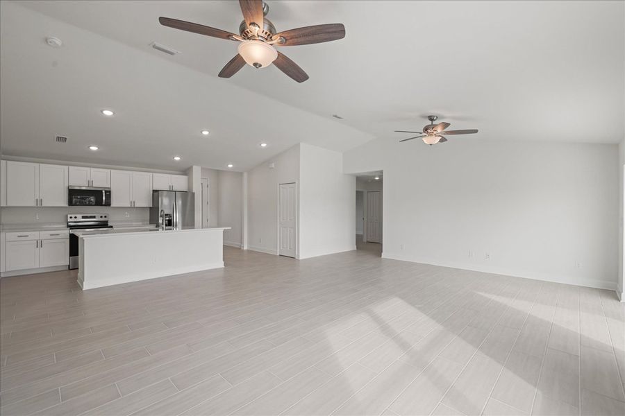 Representative unfurnished interior of a home built from the The Sunset Harbor by Sunlife Homes LLC in Cape Coral, Cape Coral (Image 18). Representative unfurnished interior of a home built from the The Sunset Harbor by Sunlife Homes LLC in Cape Coral, Cape Coral (Image 18).