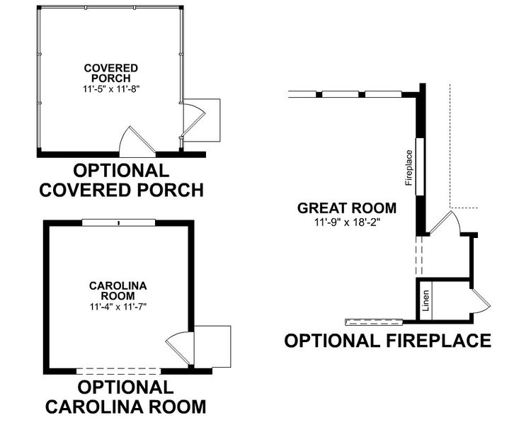 2D floor plan layout for the Windsor by Beazer Homes in Somerset, Myrtle Beach, SC (Image 12).