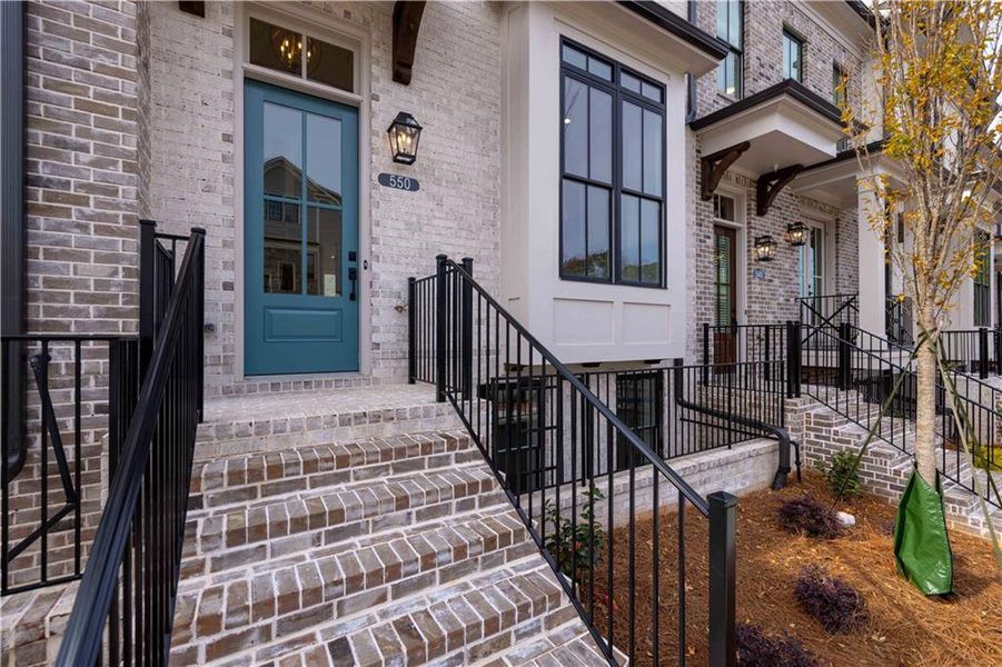 Exterior details and patio area of a home in Townes 333, Peachtree Corners (Image 26).