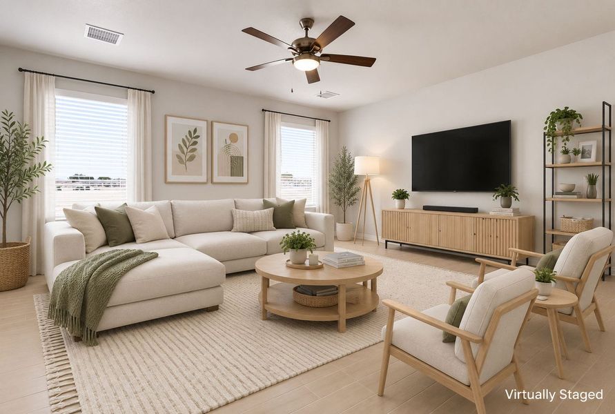 Representative furnished interior of a home built from the Poppy by View Homes in Paseos Del Este, El Paso (Image 6).