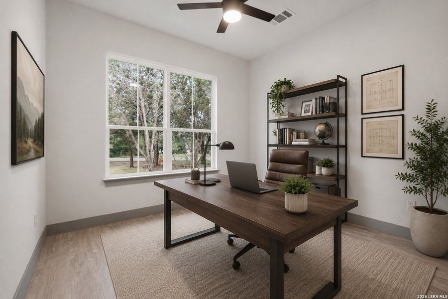 Furnished interior view inside a new home in , Fischer (Image 13).