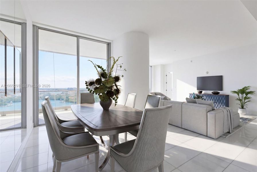 Furnished interior view inside a new home in , Miami (Image 11). Furnished interior view inside a new home in , Miami (Image 11).