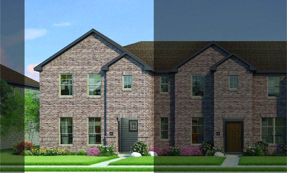 Bowie with Elevation 4B Brick Exterior 2023 Townhomes