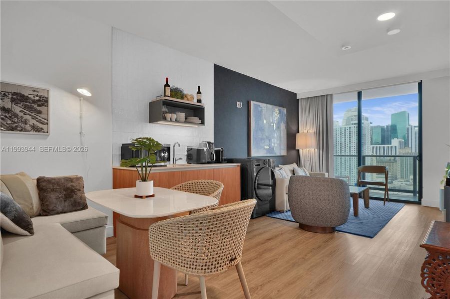 Furnished interior view inside a new home in , Miami (Image 8). Furnished interior view inside a new home in , Miami (Image 8).