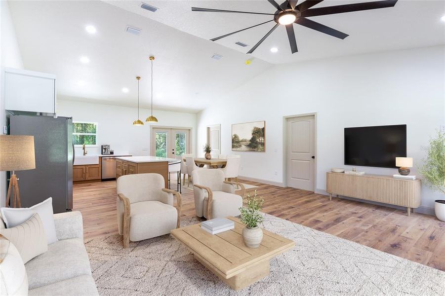 Furnished interior view inside a new home in , Raiford (Image 19).