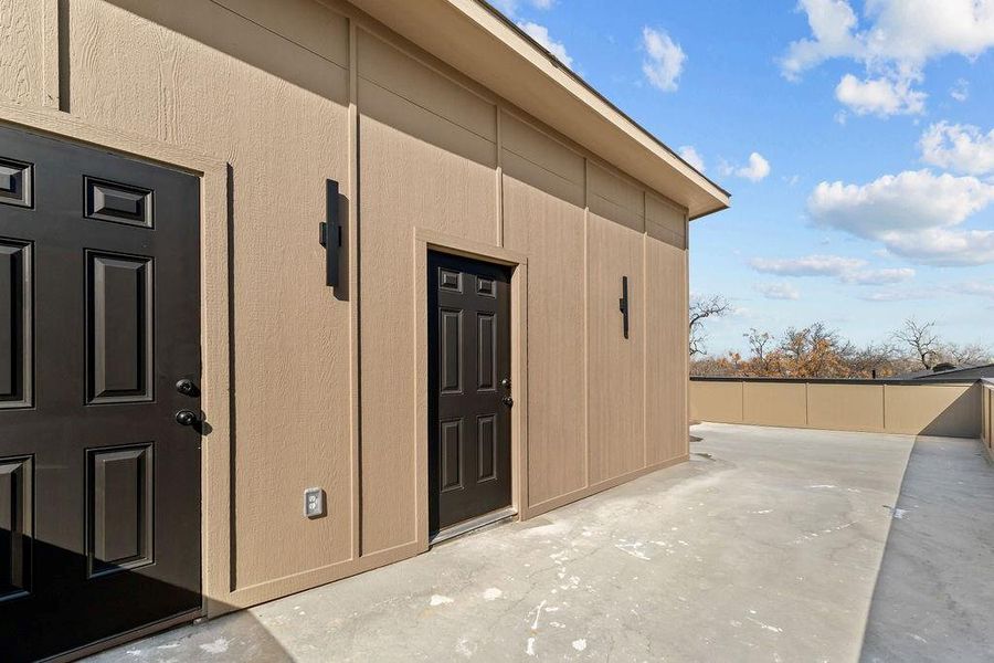 Exterior details and patio area of a home in , Dallas (Image 28).