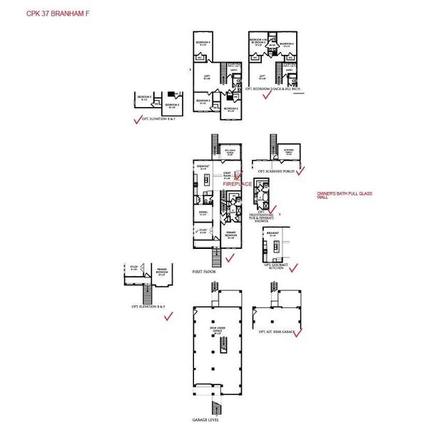 2D floor plan layout of this home in Central Park, Charleston, SC (Image 2).