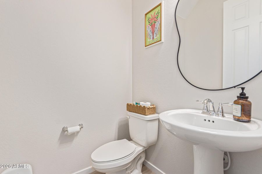 Powder room (down stairs)