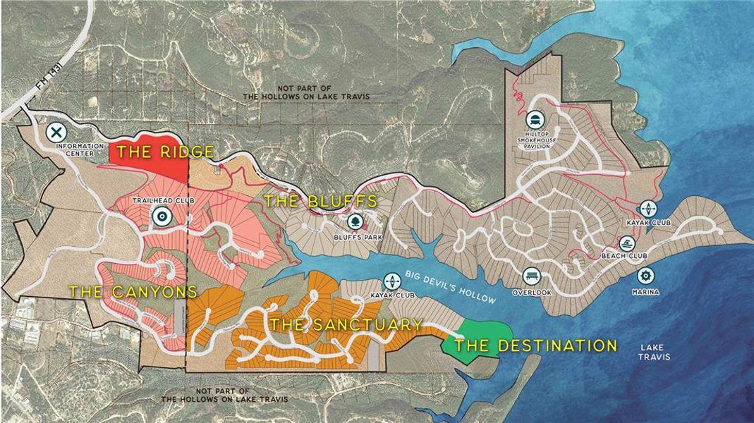 The Hollows Map -  Amenities and Neighborhoods