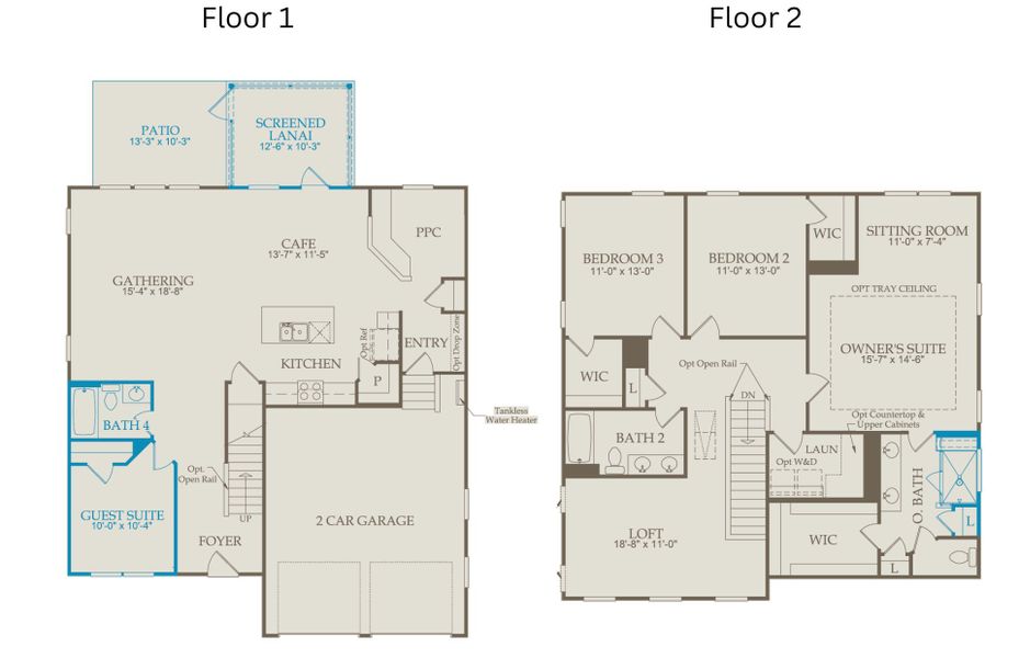 2D floor plan layout of this home in Mailman Post, Knightdale, NC (Image 2). 2D floor plan layout of this home in Mailman Post, Knightdale, NC (Image 2).