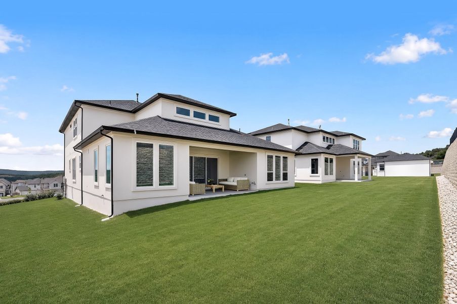 Representative exterior details of a home built from the Parmer by Taylor Morrison in Travisso, Leander (Image 24).