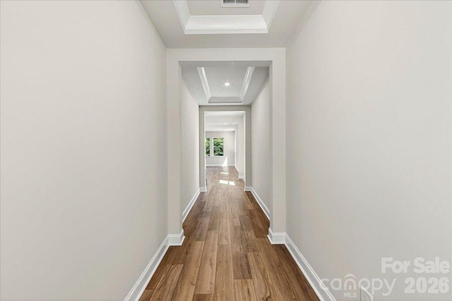 Foyer with tray ceilings Foyer with tray ceilings