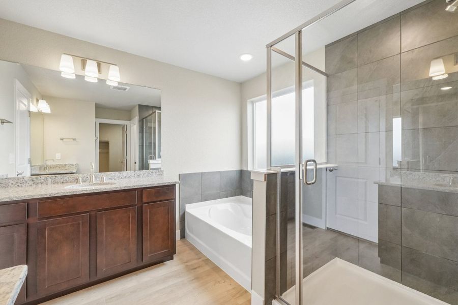 Furnished interior view inside a new home in The Trails at Aspen Ridge, Colorado Springs (Image 15).