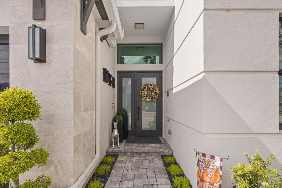 Exterior details and patio area of a home in Solana Bay at Avenir, Palm Beach Gardens (Image 3). Exterior details and patio area of a home in Solana Bay at Avenir, Palm Beach Gardens (Image 3).