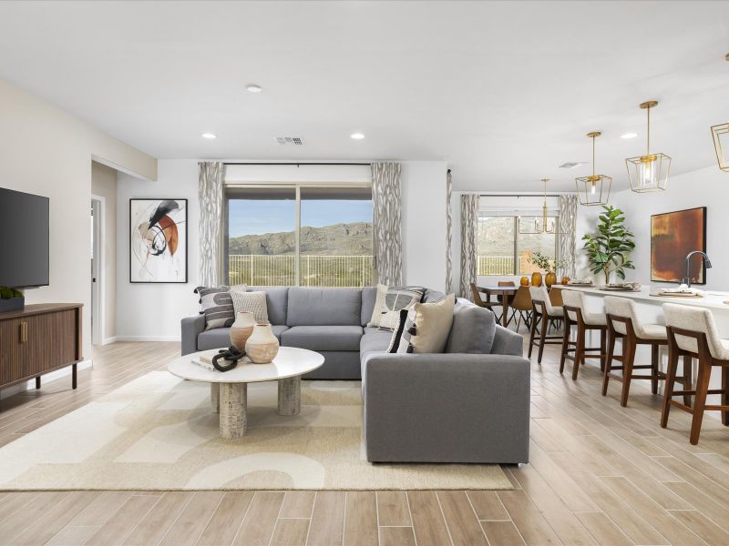 Furnished interior view inside a new home in Summit at Rocking K, Tucson (Image 11). Furnished interior view inside a new home in Summit at Rocking K, Tucson (Image 11).