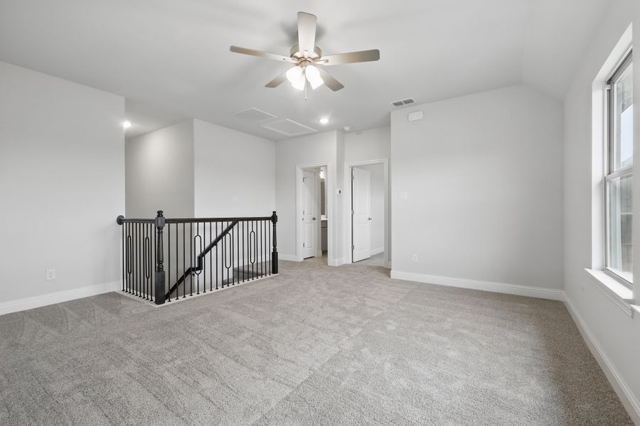 Representative unfurnished interior of a home built from the Classic Series - Princeton by DRB Homes in Oaks at San Gabriel, Georgetown (Image 23). Representative unfurnished interior of a home built from the Classic Series - Princeton by DRB Homes in Oaks at San Gabriel, Georgetown (Image 23).