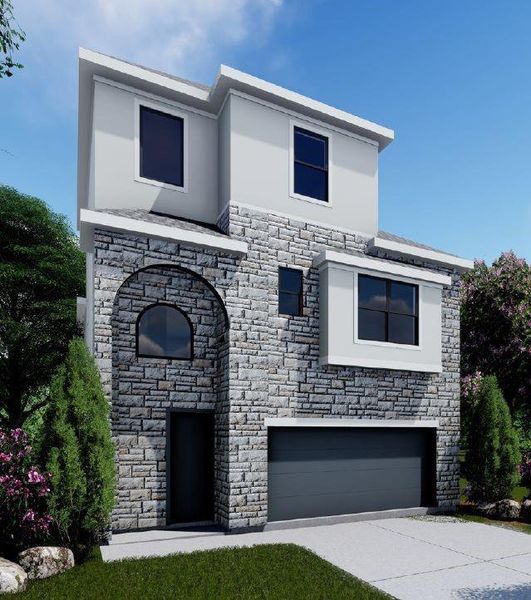 Front exterior of a home in the Parkview at Oak Forest community, located in Houston, TX (Image 8). Front exterior of a home in the Parkview at Oak Forest community, located in Houston, TX (Image 8).