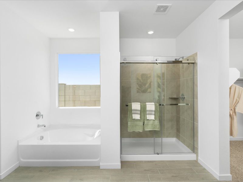 Furnished interior view inside a new home in Rancho Mirage Signature Series, Maricopa (Image 18).