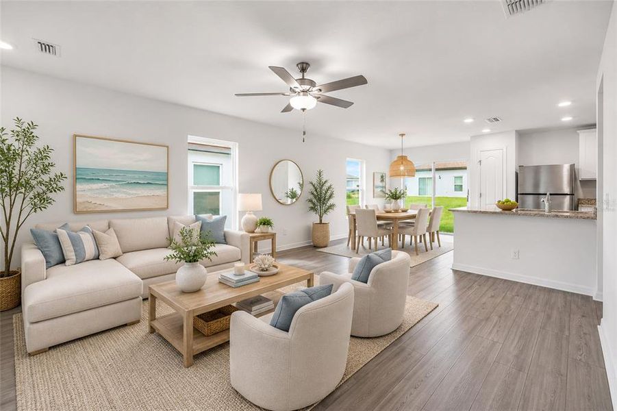 Furnished interior view inside a new home in Gum Lake Preserve, Lake Alfred (Image 7).