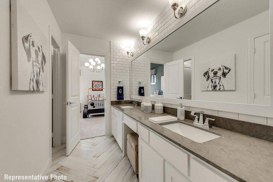 Furnished interior view inside a new home in Justin Crossing, Justin (Image 12).