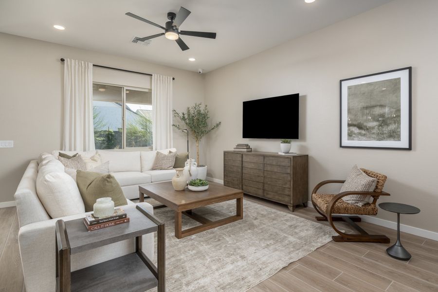 Representative furnished interior of a home built from the Falcon by Risewell Homes in Citrus Park, Goodyear (Image 7).