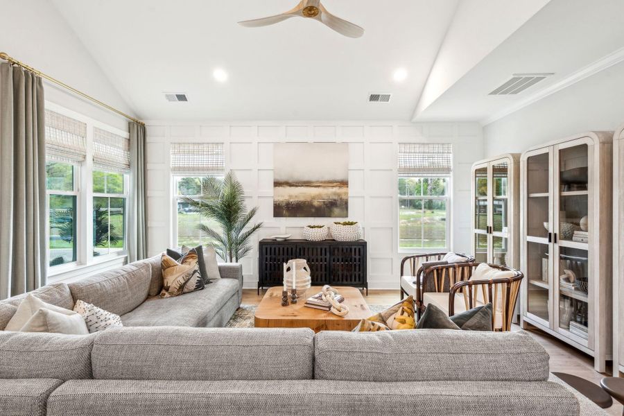 Furnished interior view inside a new home in Sweetgrass Station, Summerville (Image 6). Furnished interior view inside a new home in Sweetgrass Station, Summerville (Image 6).