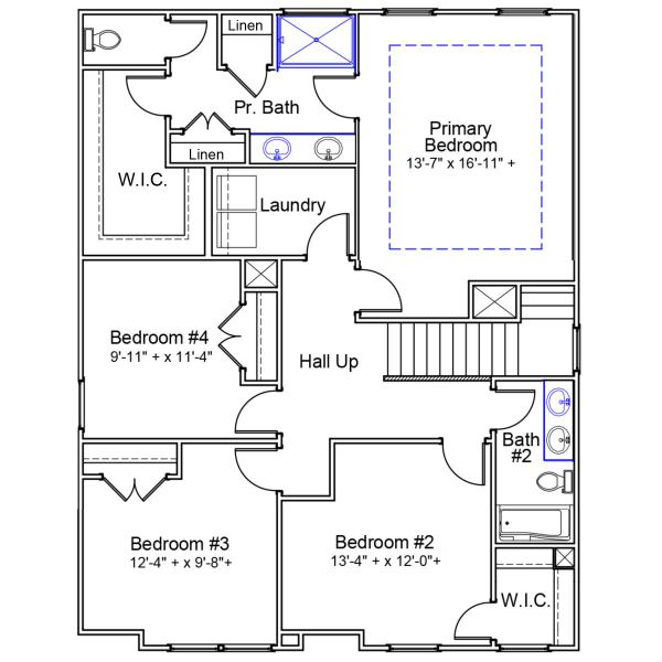 2D floor plan layout of this home in Six Oaks, Summerville, SC (Image 3).