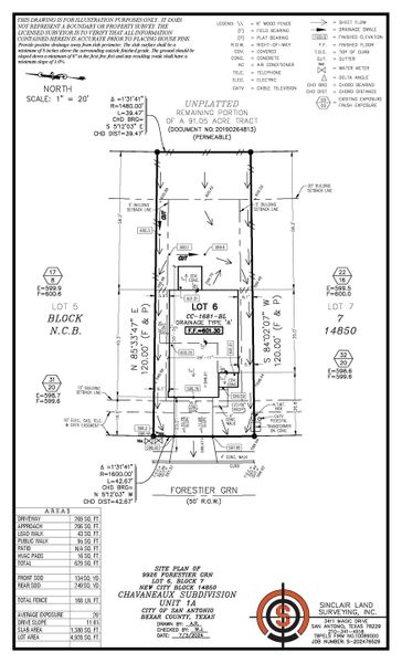 9926 forestier grn - site plan