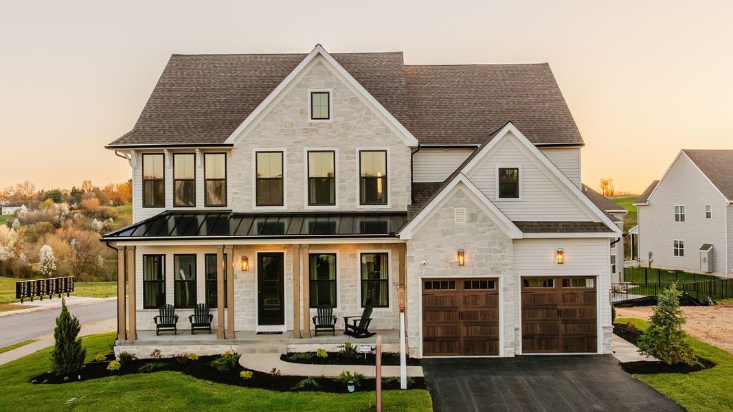 Representative exterior photo of a completed home built from the Hawthorne by Keystone Custom Homes in McLean South Shore, Belmont, NC (Image 2).