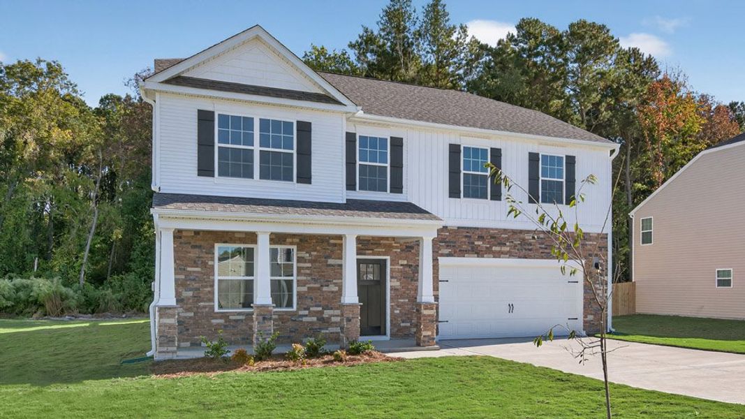 Representative exterior photo of a completed home built from the COLUMBIA by D.R. Horton in North Gate, Vass, NC (Image 24). Representative exterior photo of a completed home built from the COLUMBIA by D.R. Horton in North Gate, Vass, NC (Image 24).