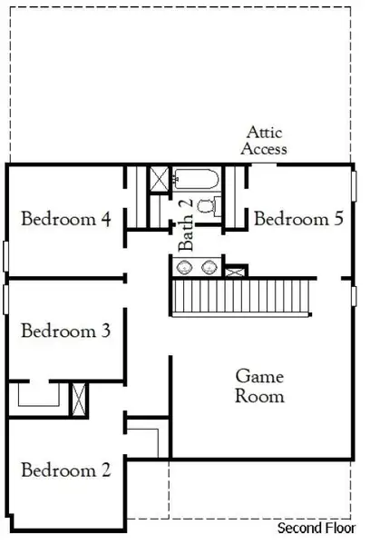 2D floor plan layout of this home in Windcress, Cove, TX (Image 3). 2D floor plan layout of this home in Windcress, Cove, TX (Image 3).