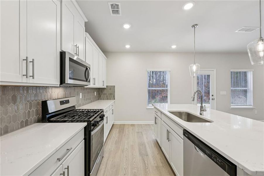 Furnished interior view inside a new home in Parkside at Grayson, Grayson (Image 15).
