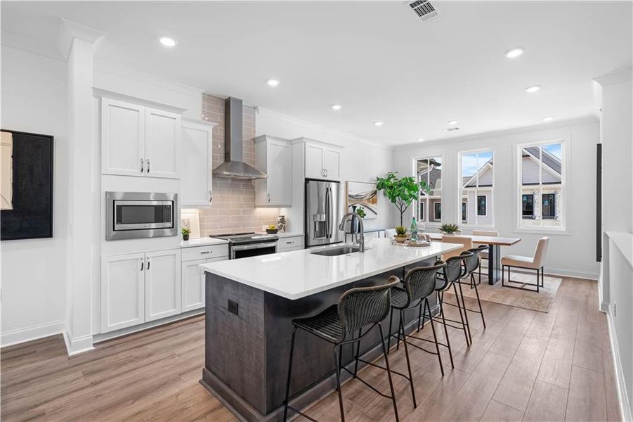 Furnished interior view inside a new home in Waterside Condos, Peachtree Corners (Image 28). Furnished interior view inside a new home in Waterside Condos, Peachtree Corners (Image 28).