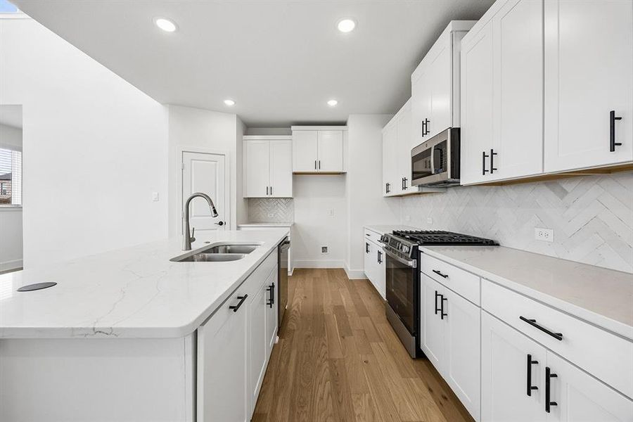 Furnished interior view inside a new home in Fields - East Village, Frisco (Image 13).