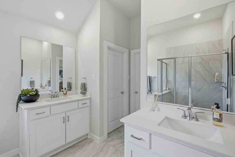 Representative furnished interior of a home built from the The Albany by Lillian Custom Homes in Tabor Ranch, Ponder (Image 22).