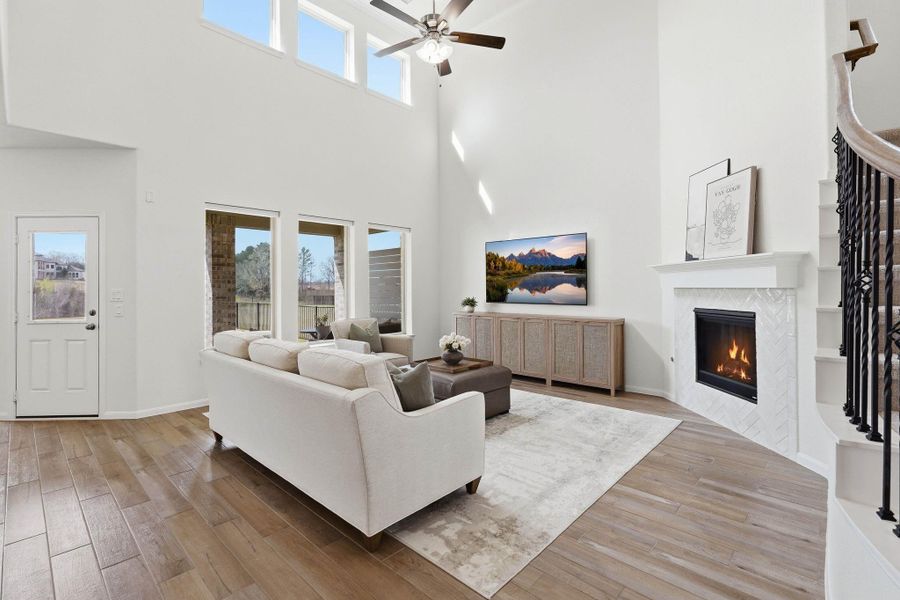 Furnished interior view inside a new home in Waterstone on Lake Conroe, Montgomery (Image 5).