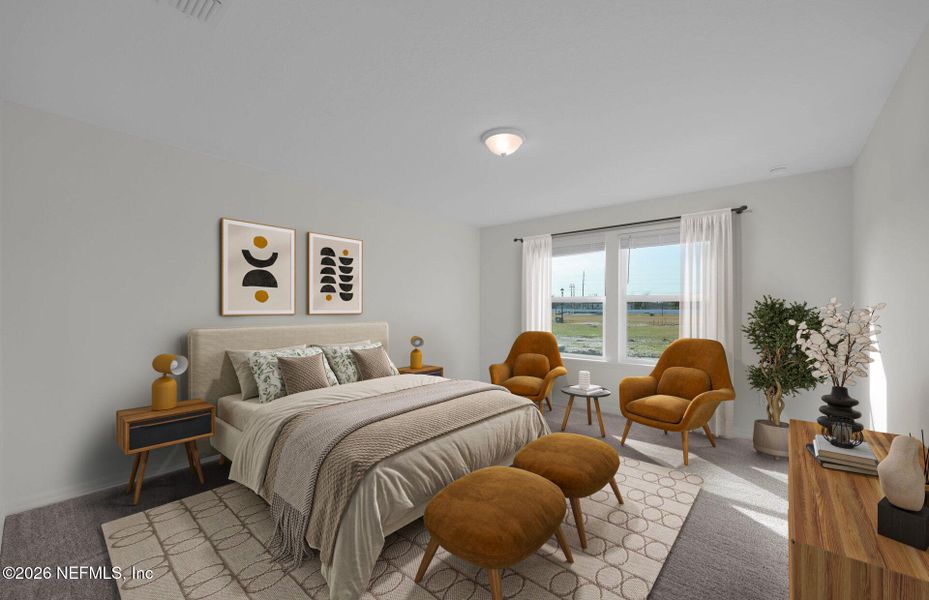 Furnished interior view inside a new home in Wells Landing, Jacksonville (Image 11).