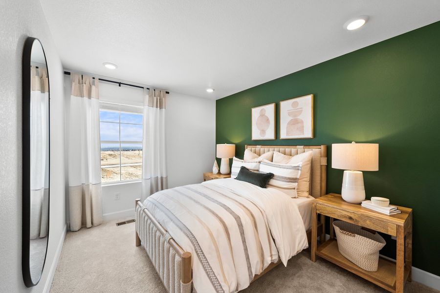 Furnished interior in a model home at Trailstone Townhomes - The Westerly Collection in Arvada (Image 11).