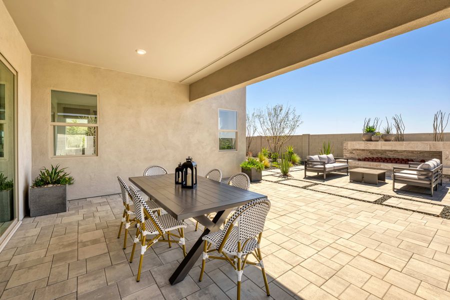 Representative exterior details of a home built from the Safflower Plan 40-4 by Tri Pointe Homes in Soleo, San Tan Valley (Image 3).