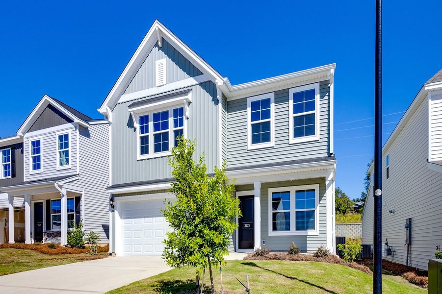 Front exterior of a new home in Bluefield, Lexington, SC, highlighting curb appeal (Image 18).