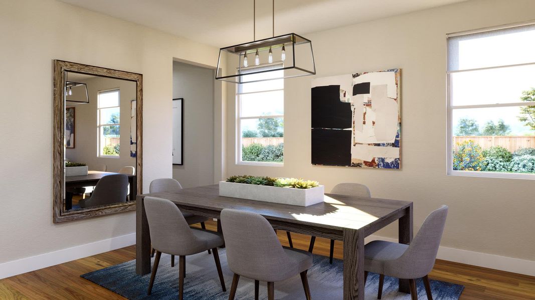 Dining Room | Shelby at Lariat in Liberty Hill, TX by Landsea Homes