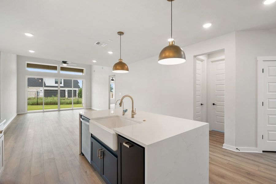 Furnished interior view inside a new home in Terrace Collection at Lariat, Liberty Hill (Image 7). Furnished interior view inside a new home in Terrace Collection at Lariat, Liberty Hill (Image 7).