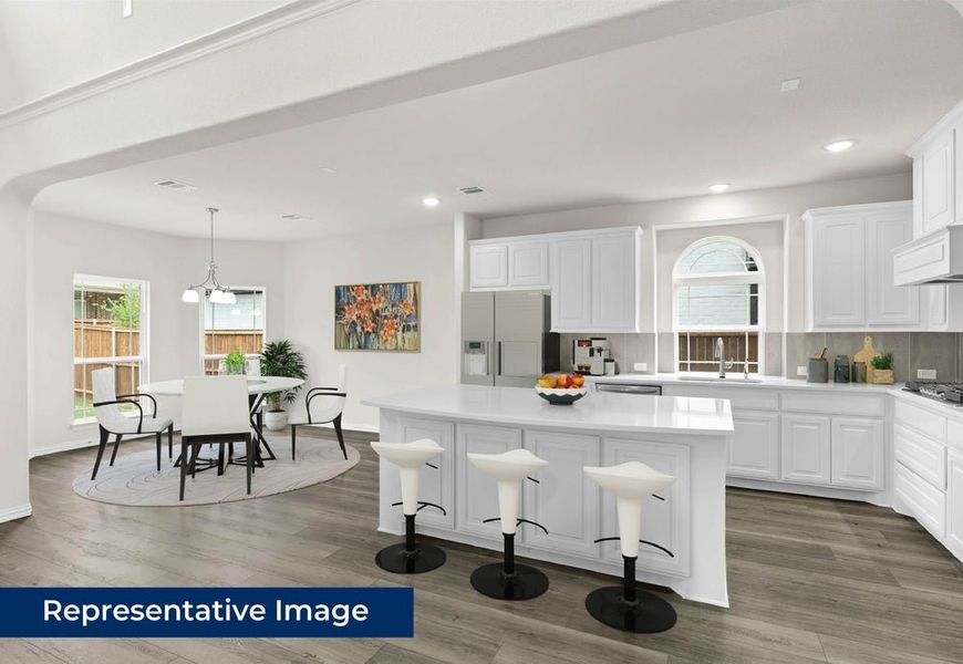 Representative furnished interior of a home built from the Stonehaven 45 2R-CW by First Texas Homes in Villages of Creekwood, Frisco (Image 7).