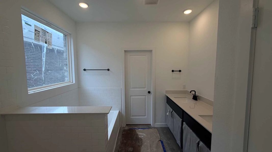 Primary Bathroom Construction Progress featuring the Oxford Collection