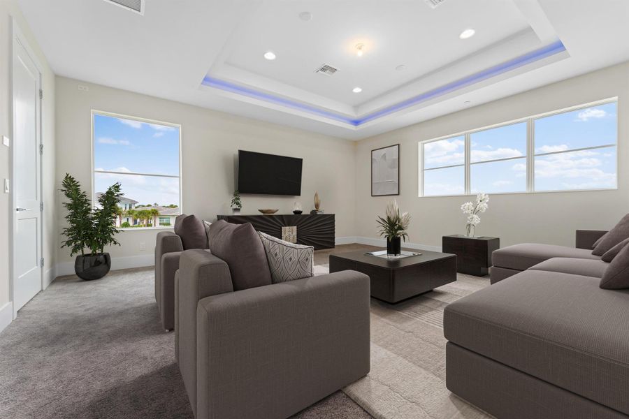 Furnished interior view inside a new home in Coral Isles at Avenir, Palm Beach Gardens (Image 22).