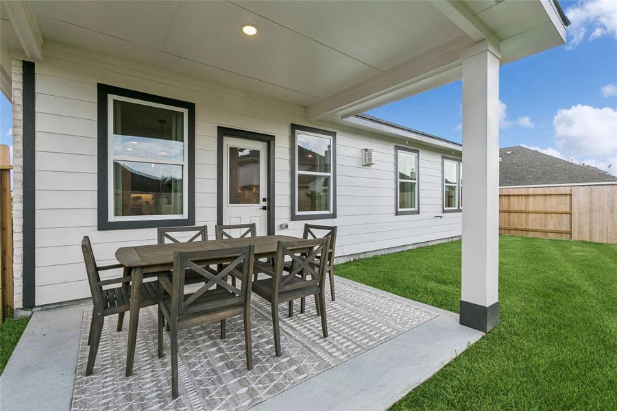 Enjoy the outdoors on the covered patio