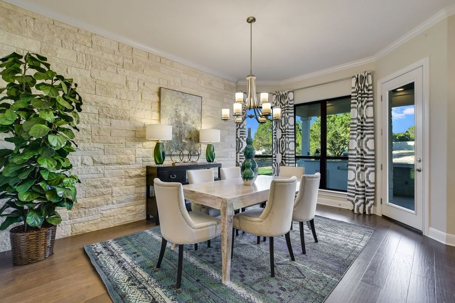 Representative furnished interior of a home built from the Madera II by Giddens Homes in Scofield Farms Estates, Georgetown (Image 140).